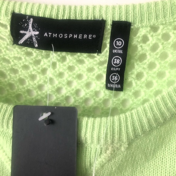 Atmosphere Neon/Lime Green Long Sweater size S - Picture 4 of 4